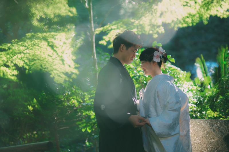 【報国寺】◎90分撮影し放題◎全データ色補正付150カット以上納品・申請代行+申請料金込み・新婦様ヘアメイク付き