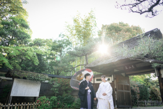 春の木漏れ日が差し込む幸せに満ちた撮影