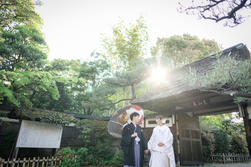 春の木漏れ日が差し込む幸せに満ちた撮影