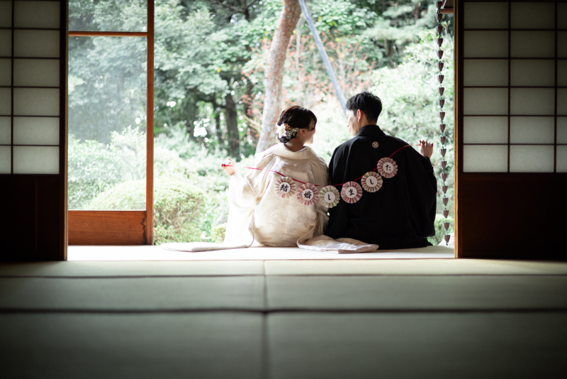 日本庭園と古民家で過ごす和装前撮り