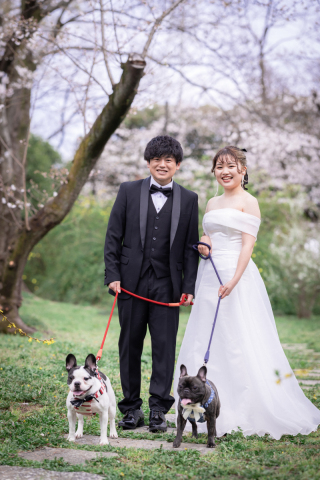 大切な家族のペットと叶える桜フォト