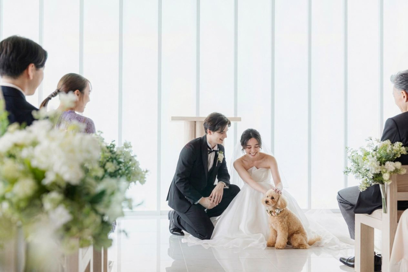 洋装1着チャペルフォト！The Opera（オペラ）◆光が降り注ぐ大人チャペル◆大切なペットと一緒に撮影も可能！