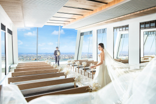 洋装1着チャペルフォト！MAISON８（メゾンエイト）◆最上階・地上180mの天空チャペル