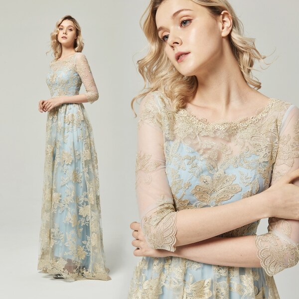 【ロケーション用】ゴールド刺繍ドレス