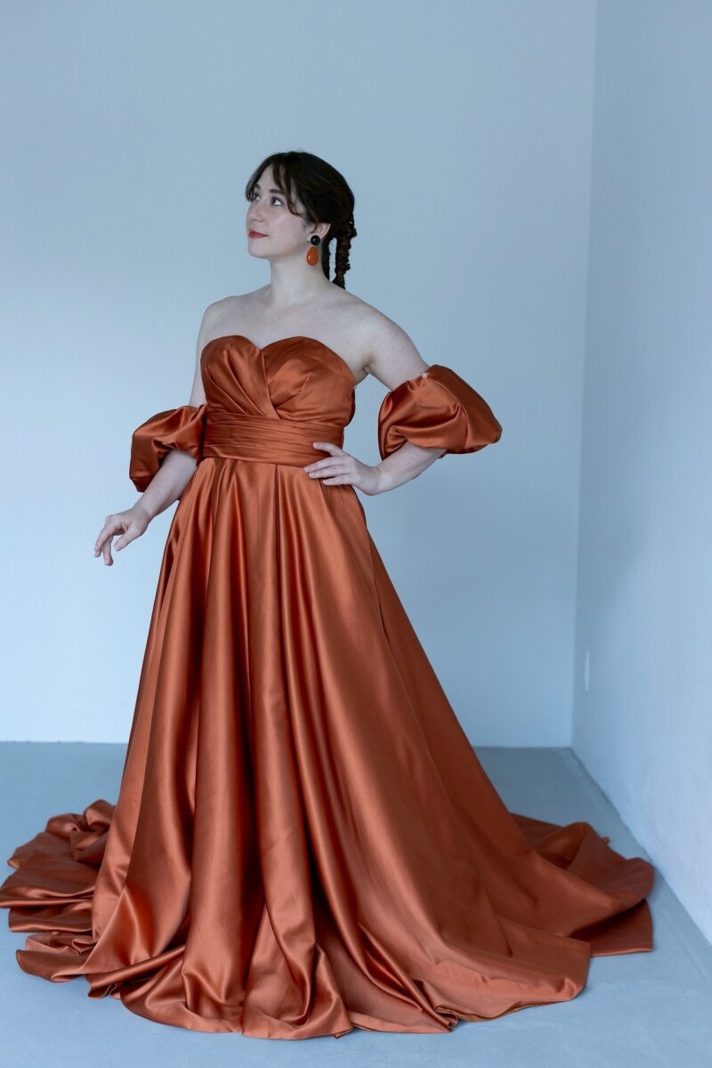 【ロケーション用】テラコッタパフドレス