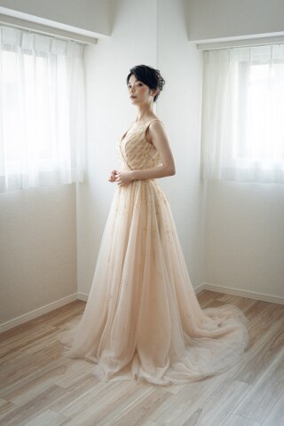 【ロケーション用】ゴールドキラキラドレス