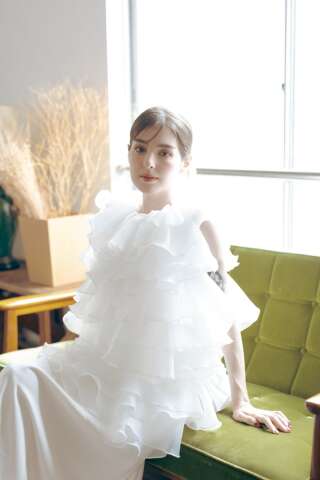 【ロケーション用】フリルクレープドレス