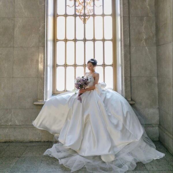 【ロケーション用】ミカドシルクベアトップドレス