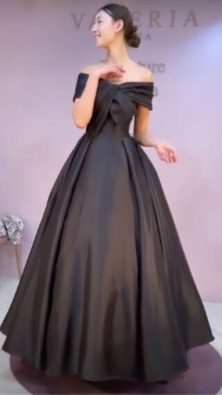 【スタジオ韓国ドレス】ブラック韓国ドレス