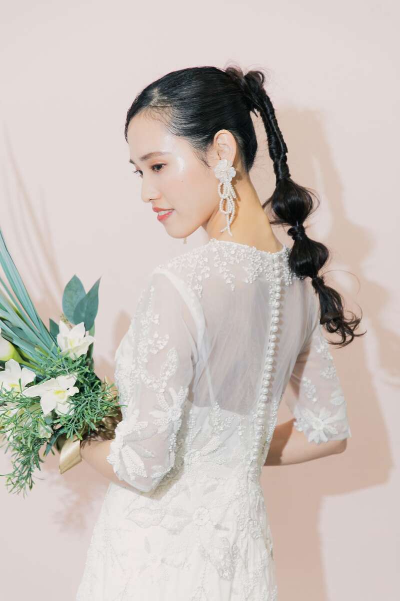 【ロケーション用】全身ビーズ刺繍袖付きドレス