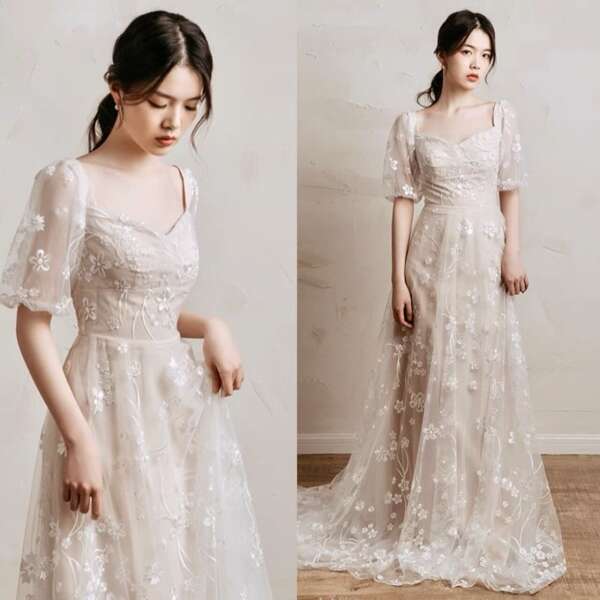 【ロケーション用】パフスリーブドレス