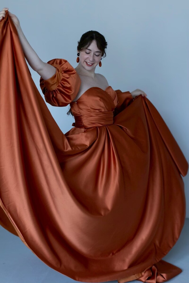 【ロケーション用】テラコッタパフドレス