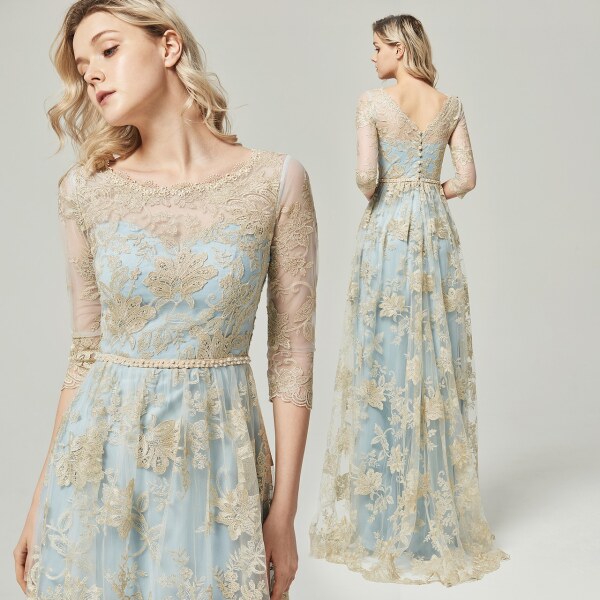 【ロケーション用】ゴールド刺繍ドレス