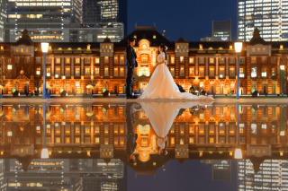 ATREN DEU PHOTO_【洋装ロケ】東京駅・丸の内周辺夜景
