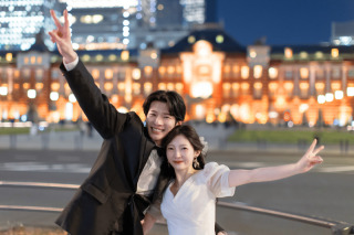 ATREN DEU PHOTO_【洋装ロケ】東京駅・丸の内周辺夜景