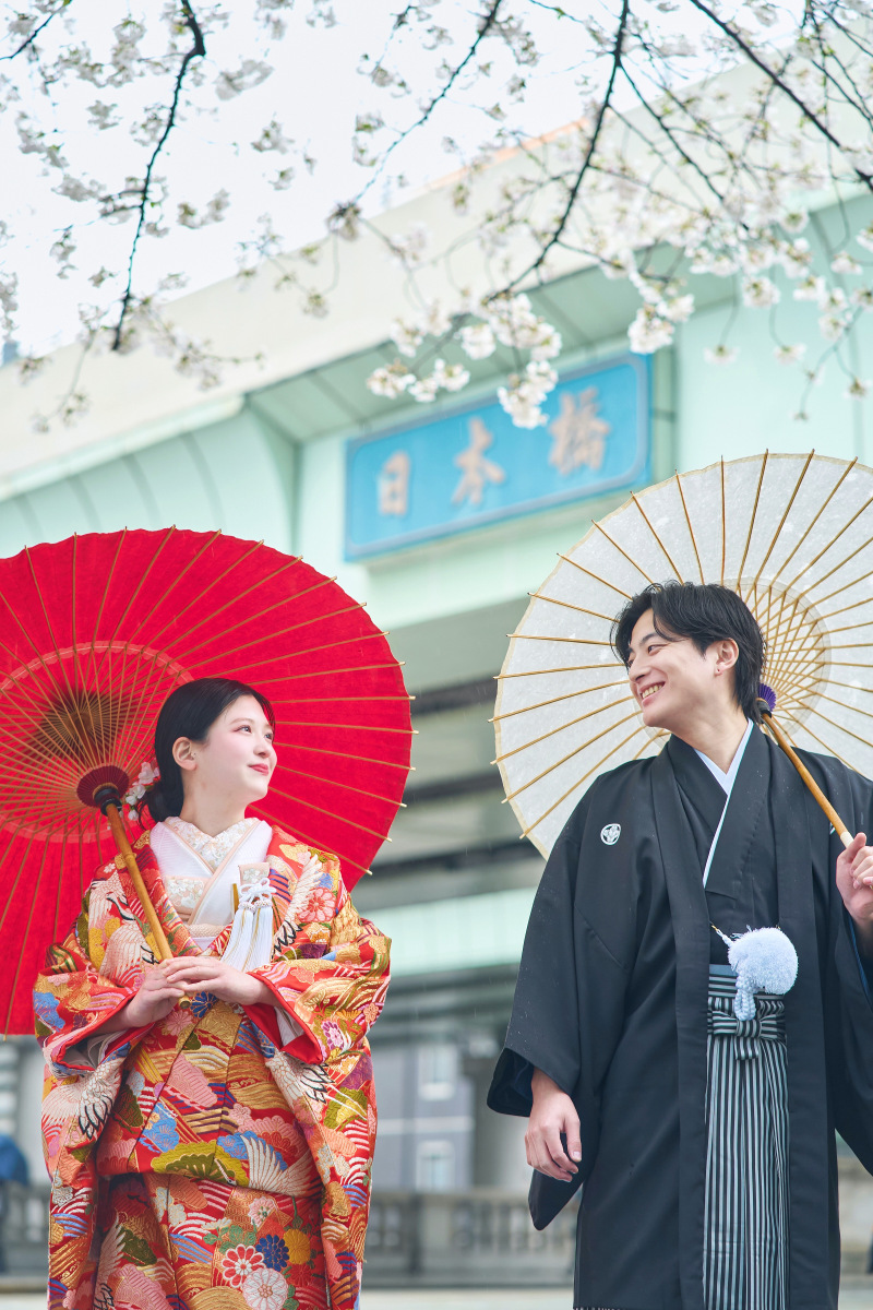 歴史が息づく日本橋前でのロケーション撮影