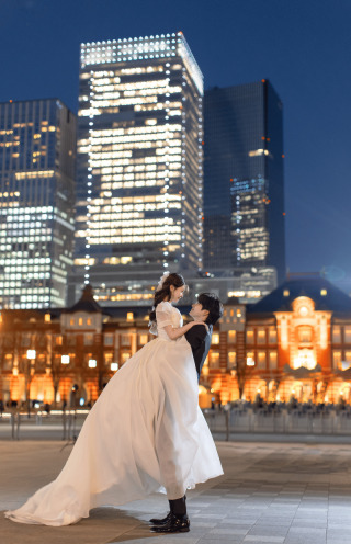 ATREN DEU PHOTO_【洋装ロケ】東京駅・丸の内周辺夜景