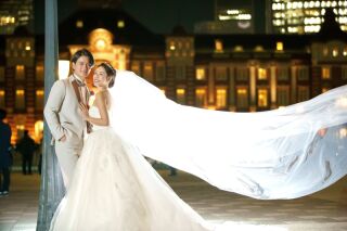 【50カットデータを３日で納品】４月末までの撮影で￥70,000！フォトレイト限定ロケプラン☆ドレス１着で東京駅ロケ