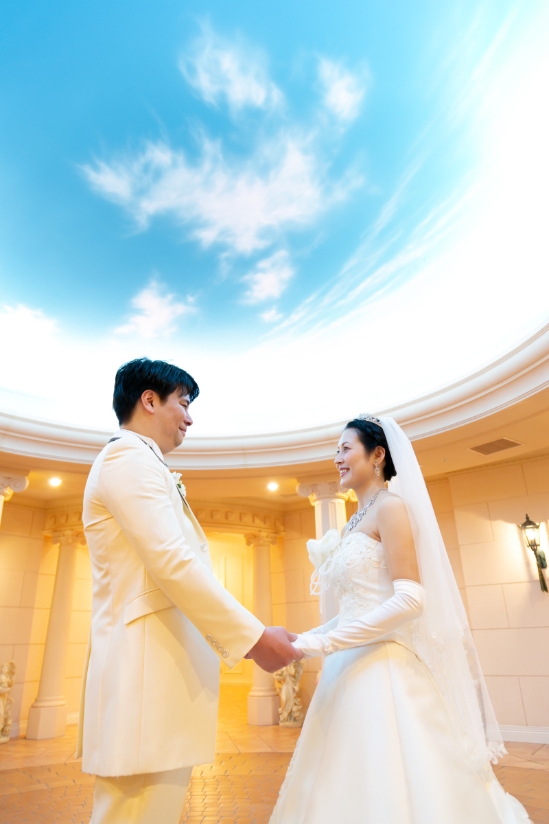 青空のパティオで