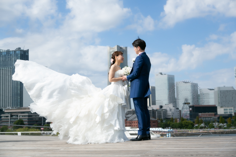 大さん橋屋上で　定番写真