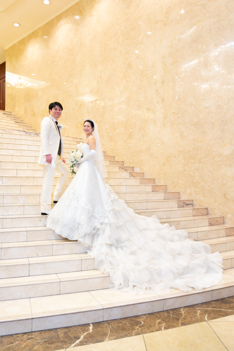 大階段、エスコートの瞬間