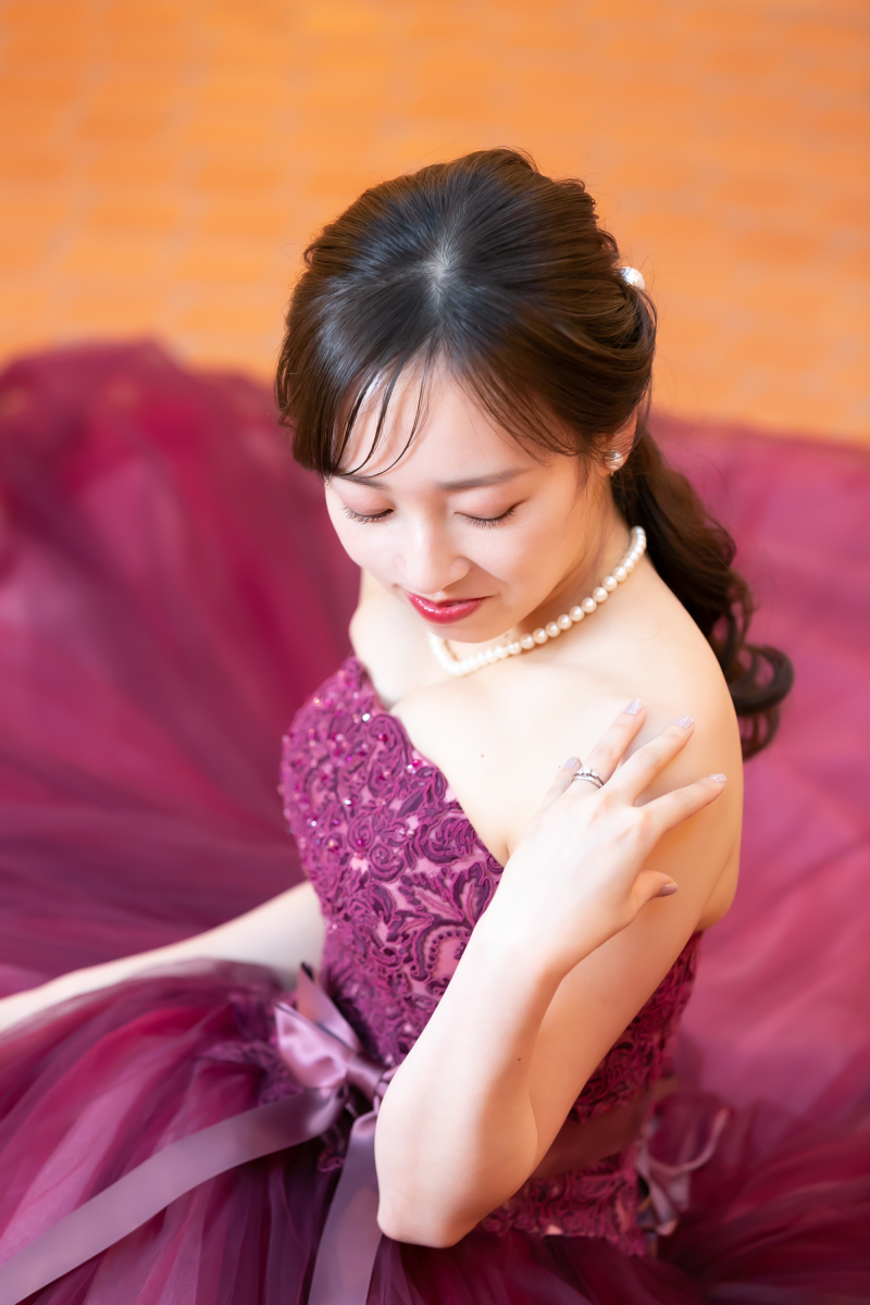 ご新婦様のお座りショット