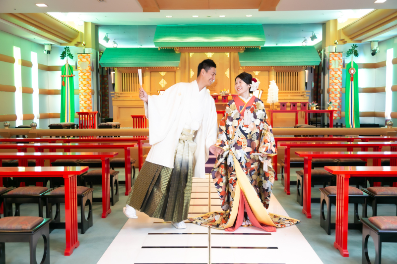 出雲殿で、楽しそうに