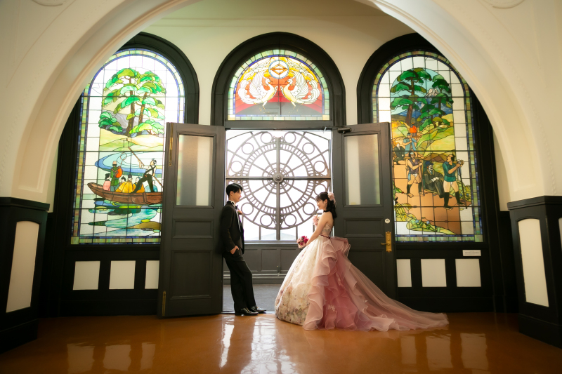 開港記念館&times;ロイヤルフォト館内、和装も纏った前撮り