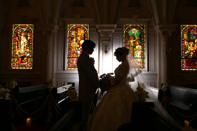 【迷ったらコレ】 ★ウィンタープラン★  ♡チャーチ撮影プランに2大特典付♡バージンロード22m、天井12mの大聖堂で撮影