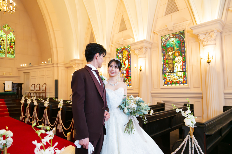 【最安値】♡チャーチ撮影プラン♡バージンロード22m、天井12mの大聖堂で撮影