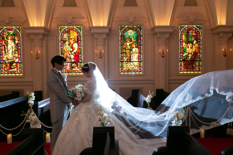 *バージンロード22m、天井12mの大聖堂で撮影! チャーチたっぷり撮影プラン* 【ドレスランクアップ】