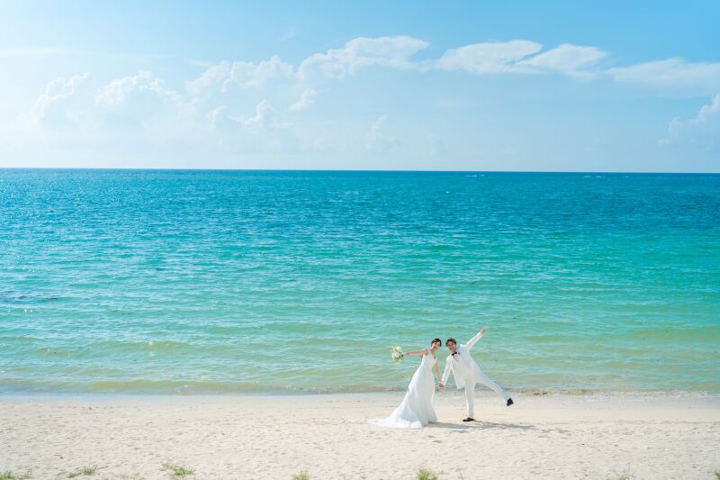 世界有数の美しい海にてビーチ撮影