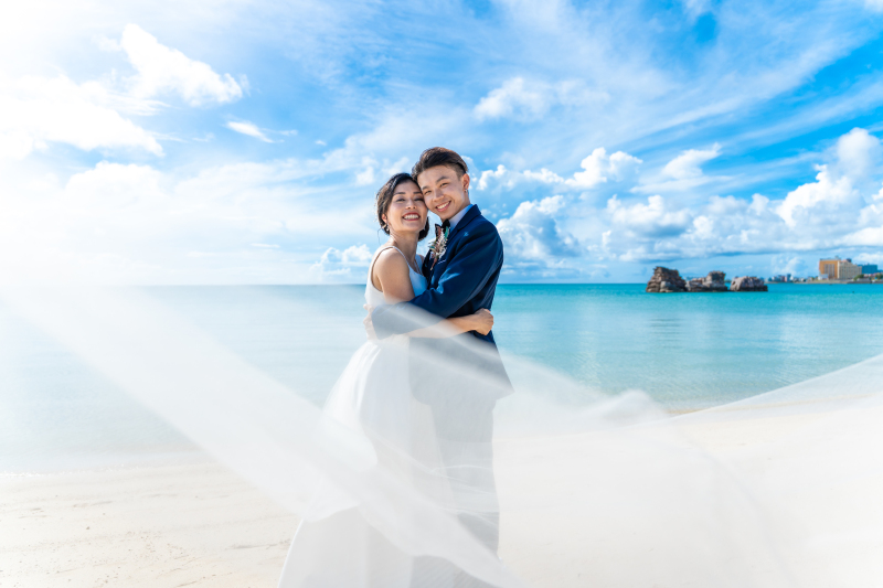 ウエディングベールで色々な写真パターンを