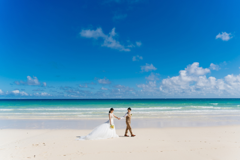 快晴の宮古ブルーにて