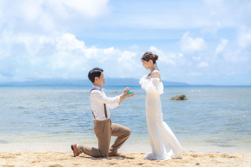 ビーチでロマンチックな1枚を