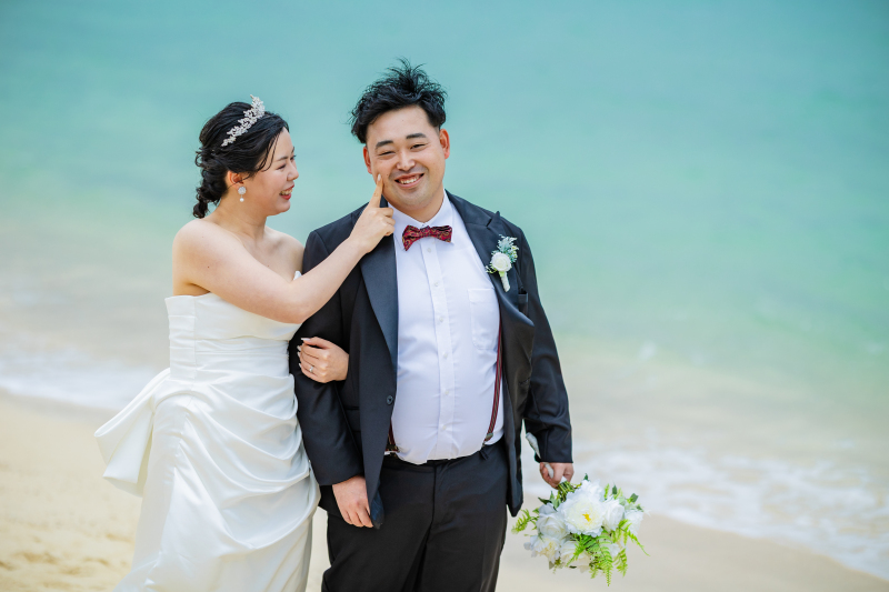 おふたりらしい自然な表情で