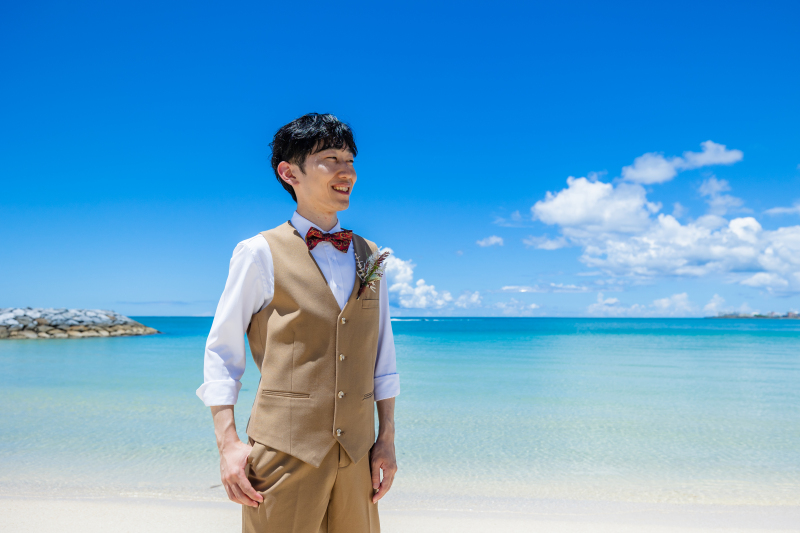 ブラウンのタキシード