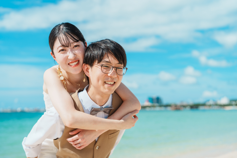 二人の笑顔が弾ける、楽しい一枚