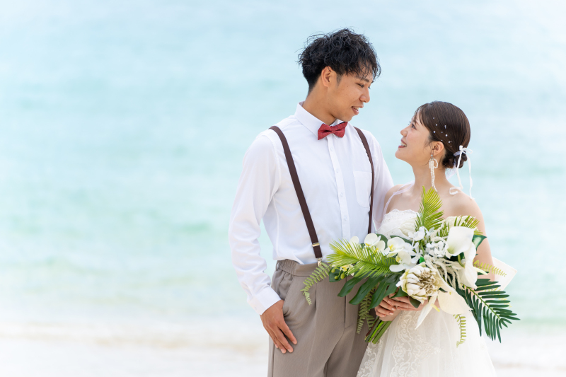 宮古ブルーのビーチで