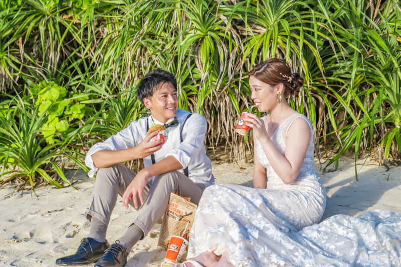 砂浜でのオフショット