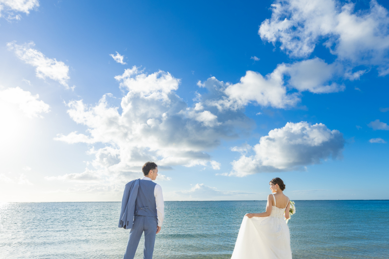 ビーチでキラキラに