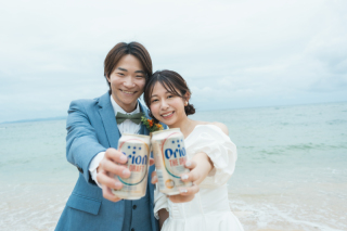 ★ビーチ撮影プラン_ライト＋美容アテンド付★撮影時は美容師が同行し、ヘアセットの乱れやお化粧直し等、新婦様をサポートをいたします