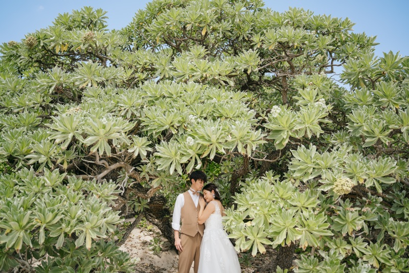 【宮古島】\10~12月も間に合う/ビーチ&グリーンフォト衣装2着付き100カットPlanを99,000円で♪プロヘアメイク付!