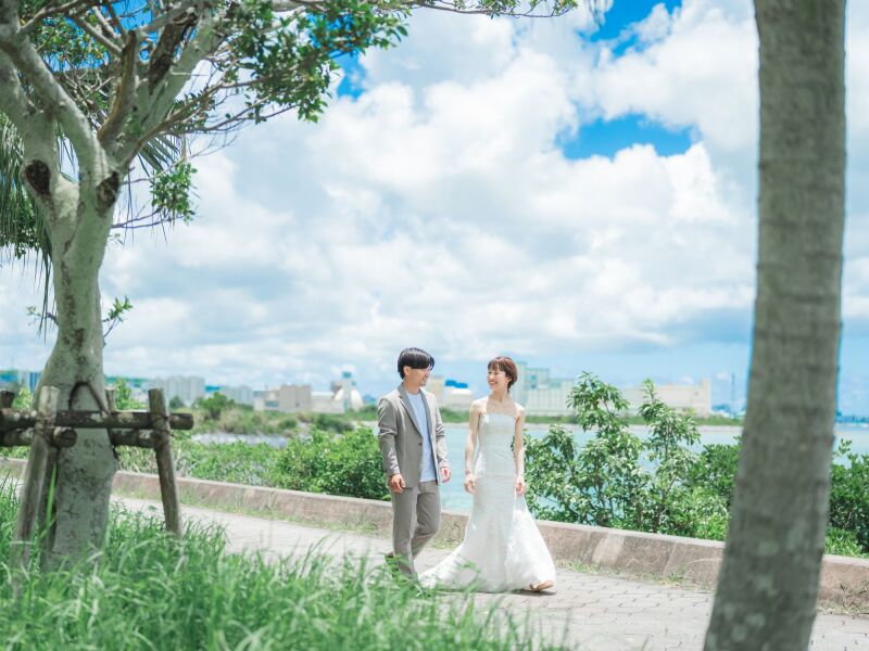 【沖縄本島】＼4～6月撮影で南国リゾートを満喫♪／ビーチ＆グリーンフォト100カット★衣装選び放題＆ヘアメイク全て込8.8万円！
