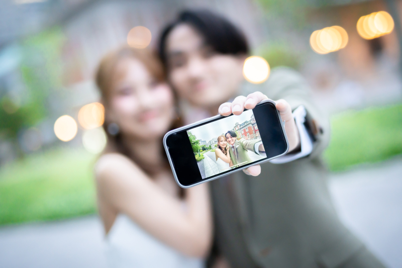 ドレス&タキシード×ロケーション撮影60分◆衣装・ヘアメイク・ブーケ・全データ付き