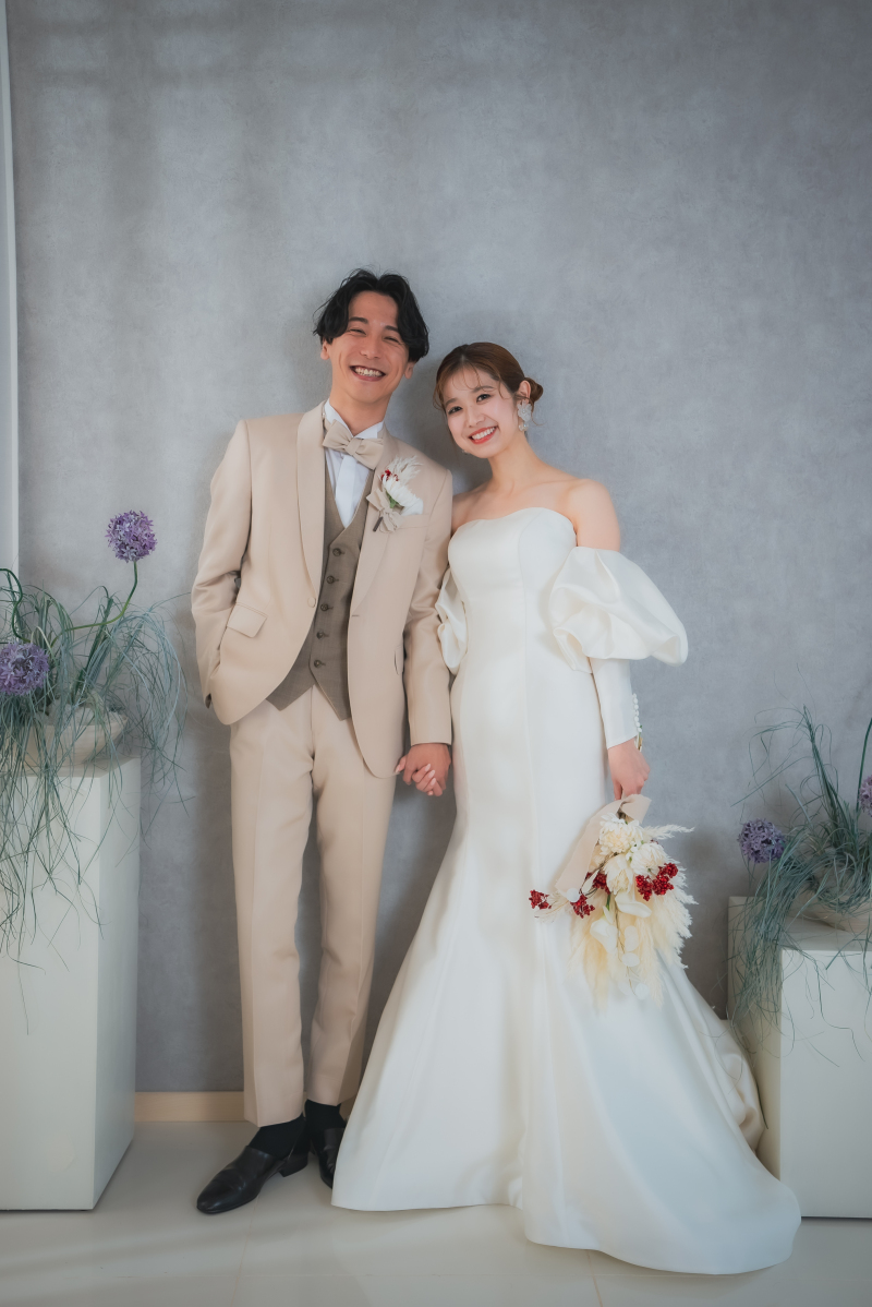 【平日限定】¥132,000▸¥99,000 洋装2着×スタジオ30分撮影◆衣装・ヘアメイク・ブーケ・全データ付き