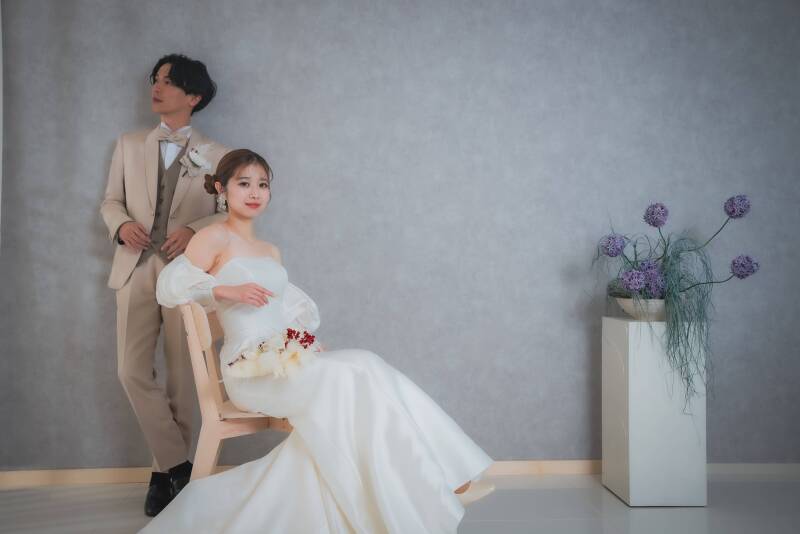 【土日祝限定】¥110,000▸¥88,000 洋装×スタジオ30分撮影◆衣装・ヘアメイク・ブーケ・全データ付き