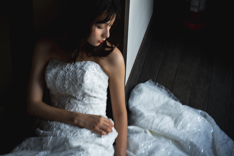 ソロウェディングフォト◆洋装×スタジオ30分撮影◆ 衣装・ヘアメイク・ブーケ・全データ付き