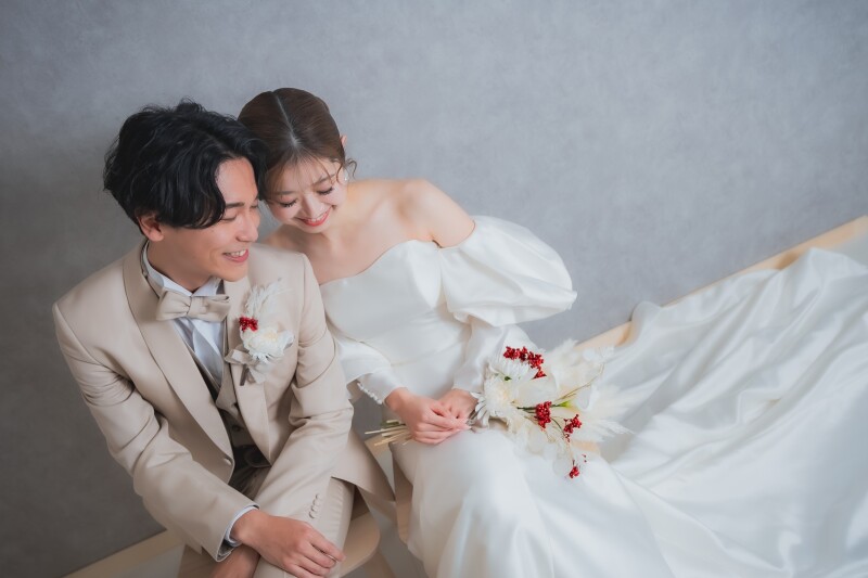 【土日祝限定】¥110,000▸¥88,000 洋装×スタジオ30分撮影◆衣装・ヘアメイク・ブーケ・全データ付き