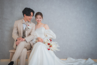 【平日限定】¥88,000▸¥66,000　洋装×スタジオ30分撮影◆衣装・ヘアメイク・ブーケ・全データ付き